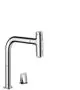 Hansgrohe-HG-2-Loch-SPTM-200-Metris-Select-M71-Ausziehbrause-2jet-sBox-chrom-73818000 gallery number 1